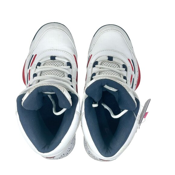 Fila Spitfire Boys 4 Mid-Cut White Red Blue Youth Basketball Sneakers - Picture 4 of 16